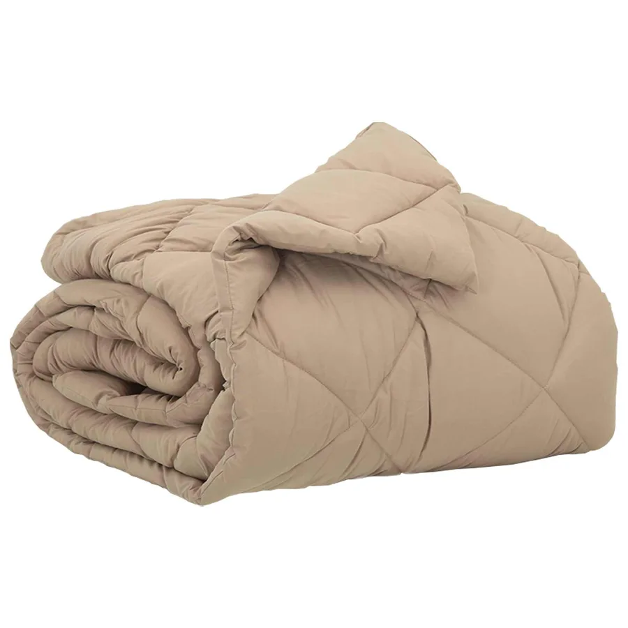 Duvet complet toute l'année Taupe 135 x 200 cm Microfibre - 2