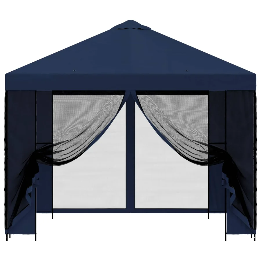 Abri de jardin avec parois 3 x 3 m Bleu Polyester et Acier - 5