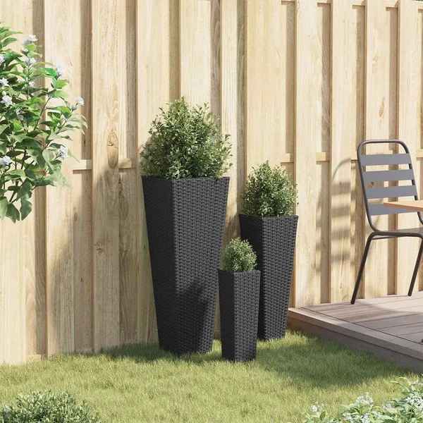 Ensemble d'extérieur 3 pcs Noir Métал