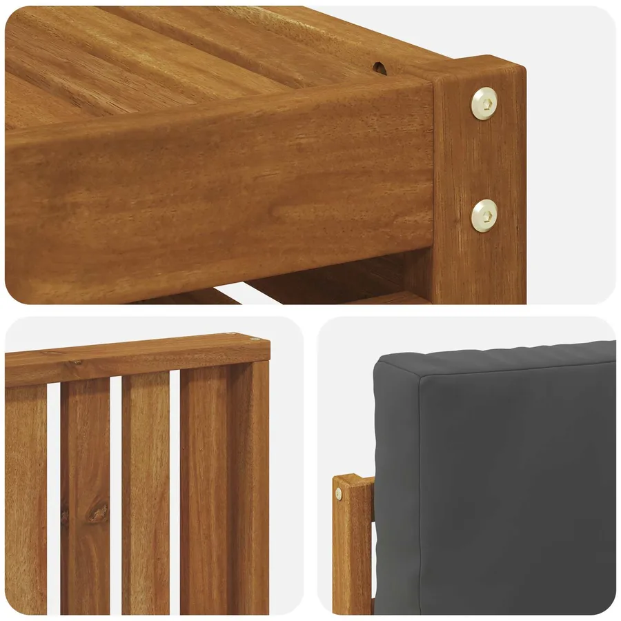Ensemble de canapés d'extérieur 7 pcs Naturel et Anthracite - 7