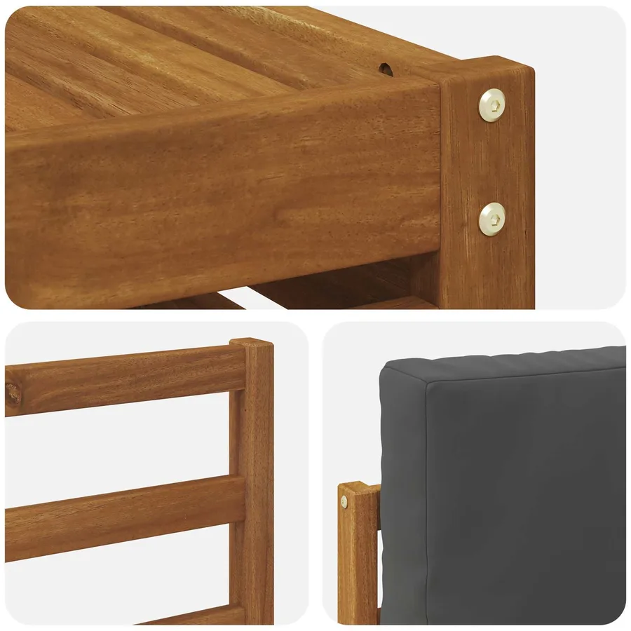 Ensemble de canapé d'angle 6 pcs Naturel et Anthracite - 7
