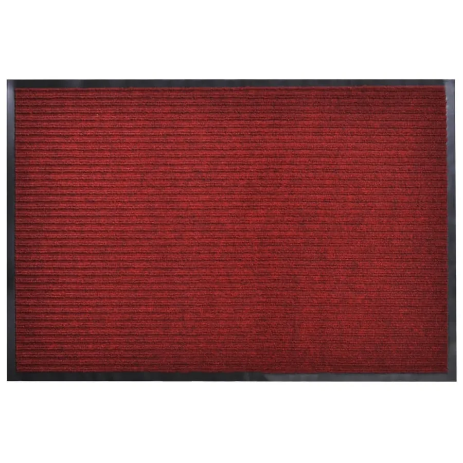 Tapis d'entrée rouge 90 x 120 cm PVC