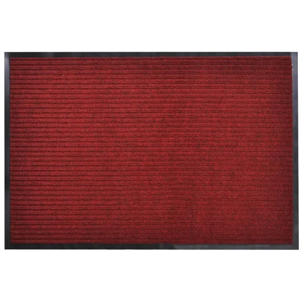 Tapis d'entrée rouge 90 x 120 cm PVC