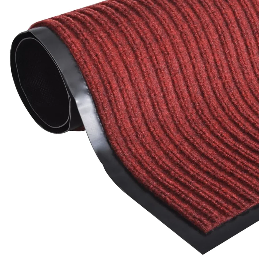 Tapis d'entrée rouge 90 x 120 cm PVC - 2