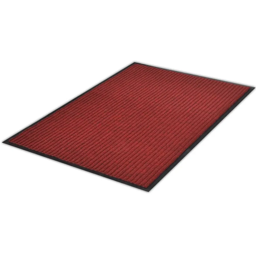 Tapis d'entrée rouge 90 x 120 cm PVC - 3