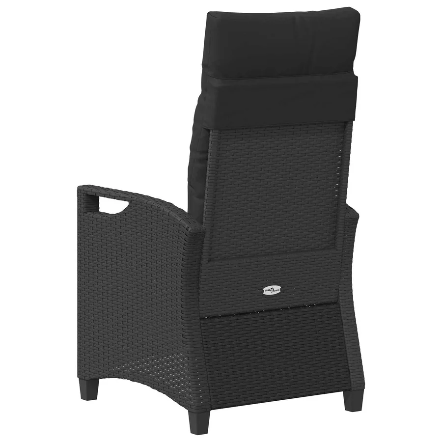 Chaise de jardin 2 pcs Noir 56 x 64 x 94 cm Acier et Polyester - 7