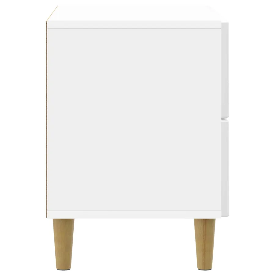 Cabinet de chevet avec tiroir Blanc brillant 62 x 34,5 x 48 cm - 6
