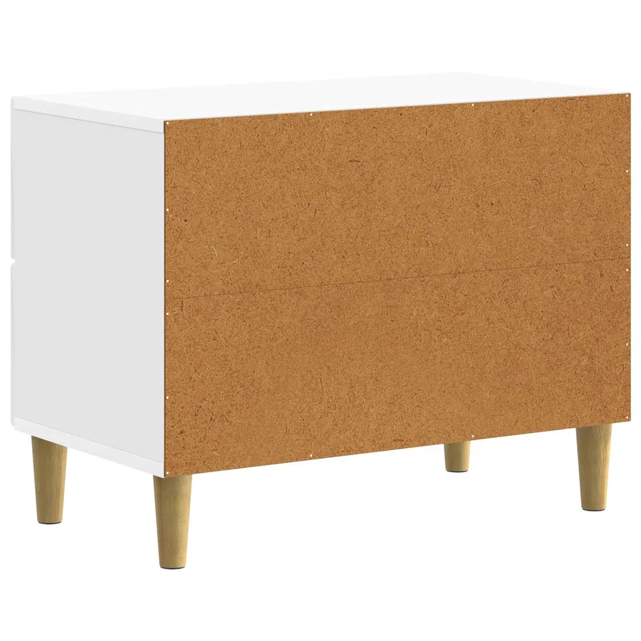 Cabinet de chevet avec tiroir Blanc brillant 62 x 34,5 x 48 cm - 7