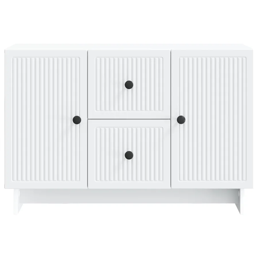 Buffet Blanc 89 x 34,5 x 60 cm Bois d'ingénierie - 6