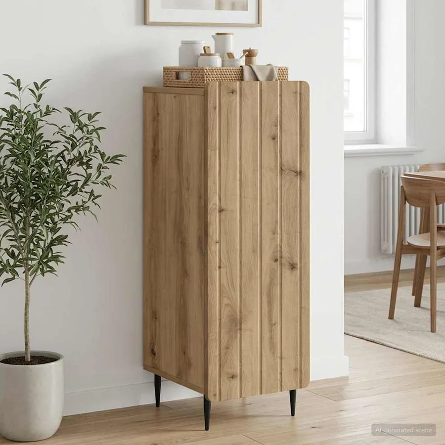 Buffet Chêne artisanal 34,5 x 33 x 92 cm Bois d'ingénierie - 4