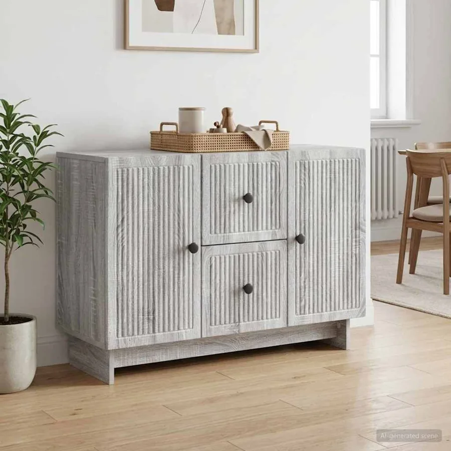 Buffet Sonoma gris 89 x 34,5 x 60 cm Bois d'ingénierie