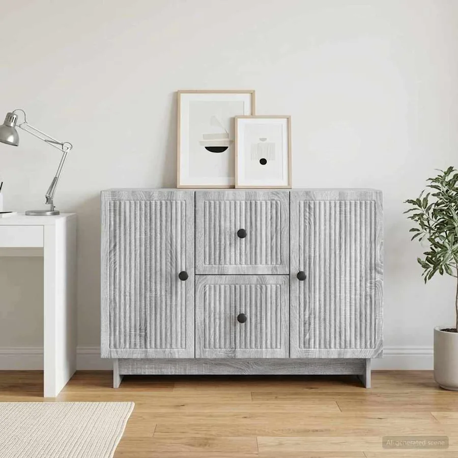 Buffet Sonoma gris 89 x 34,5 x 60 cm Bois d'ingénierie - 4