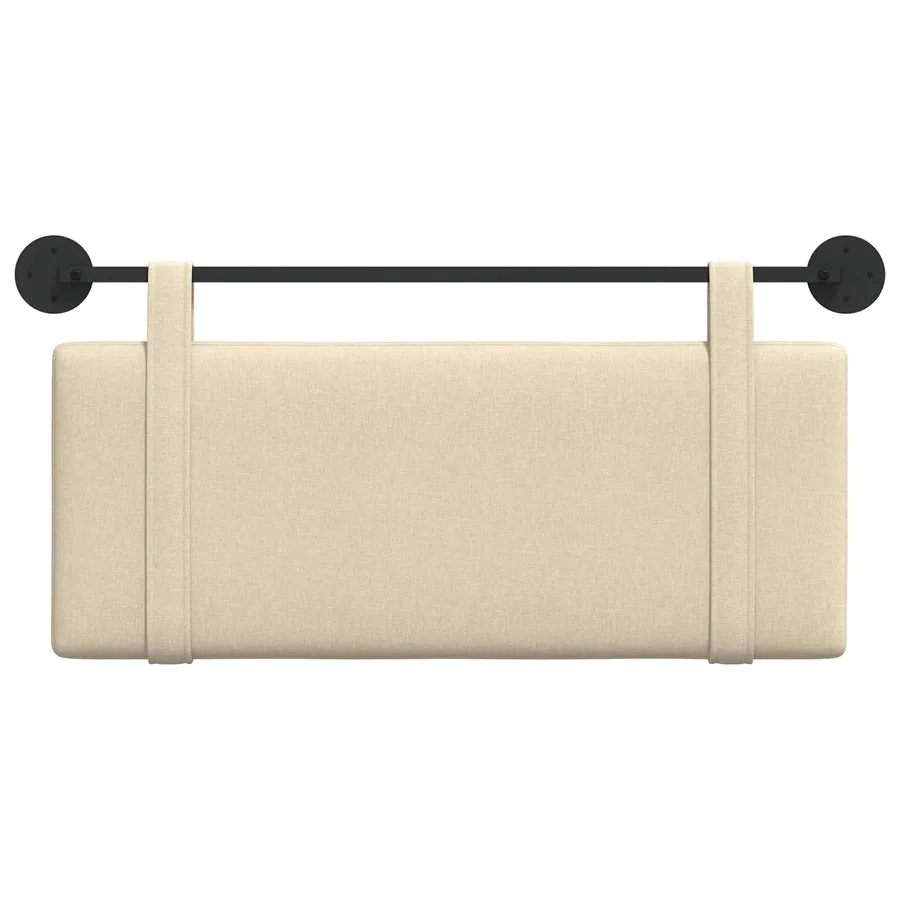 Tête de lit suspendue Crème Tissu - 5