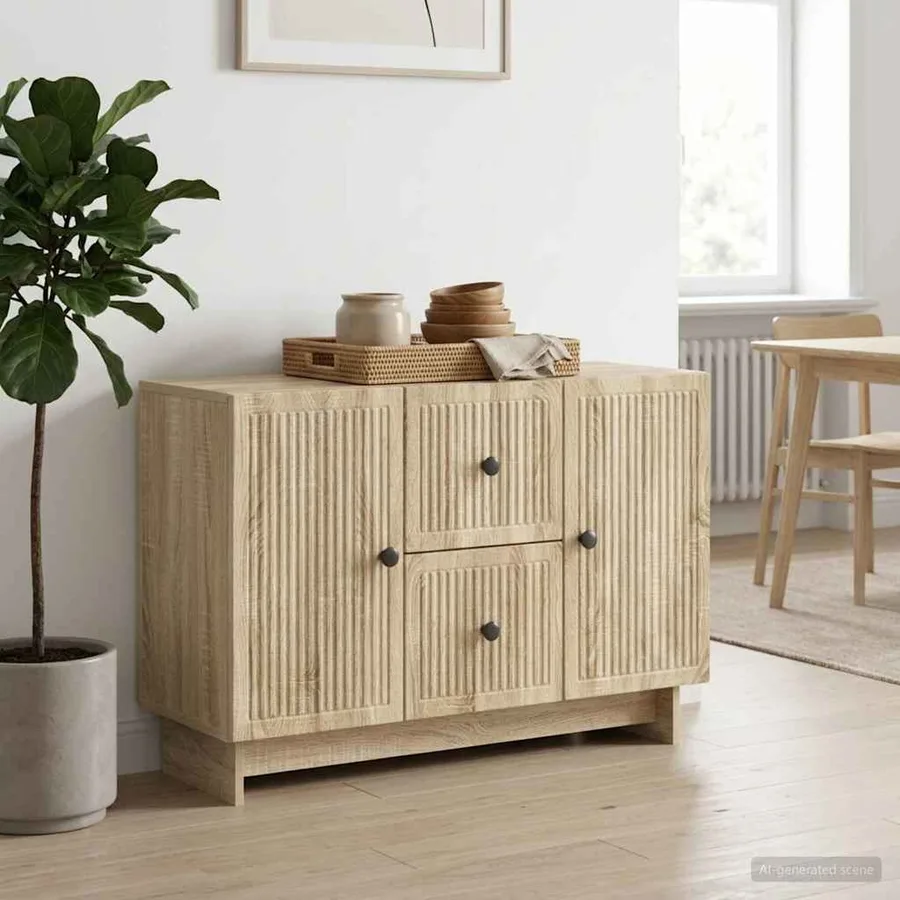 Buffet Chêne Sonoma 89 x 34,5 x 60 cm Bois d'ingénierie - 4