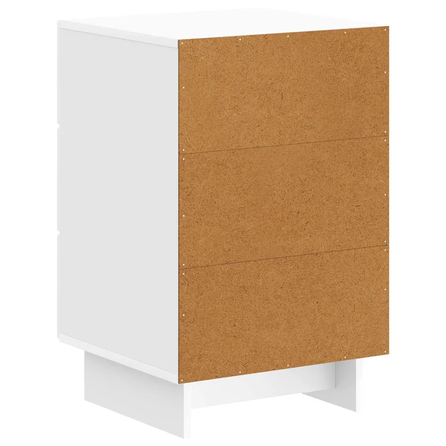 Cabinet de chevet avec tiroir Blanc brillant 43 x 41 x 66,5 cm - 7