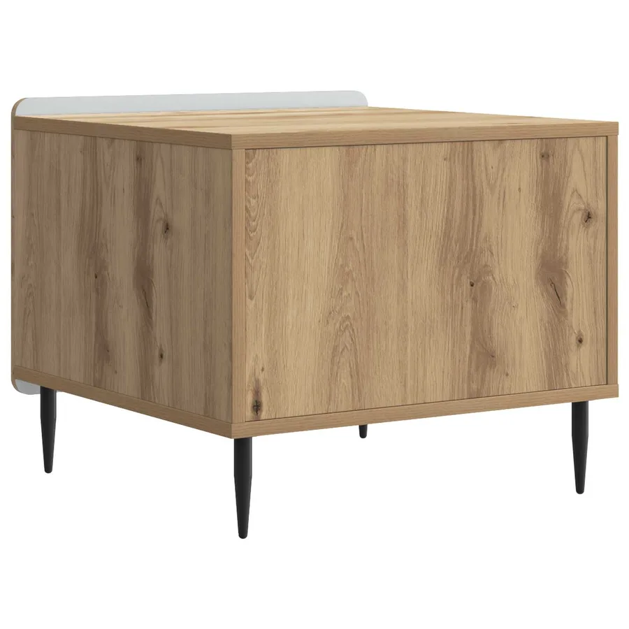 Table basse Chêne artisanal 49 x 50 x 42 cm Bois d'ingénierie - 7