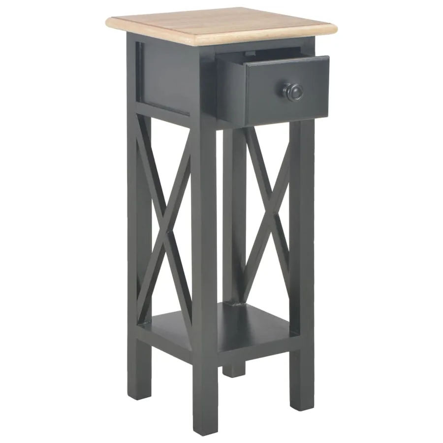 Table d'appoint Noir 27 x 27 x 65,5 cm Bois - 2
