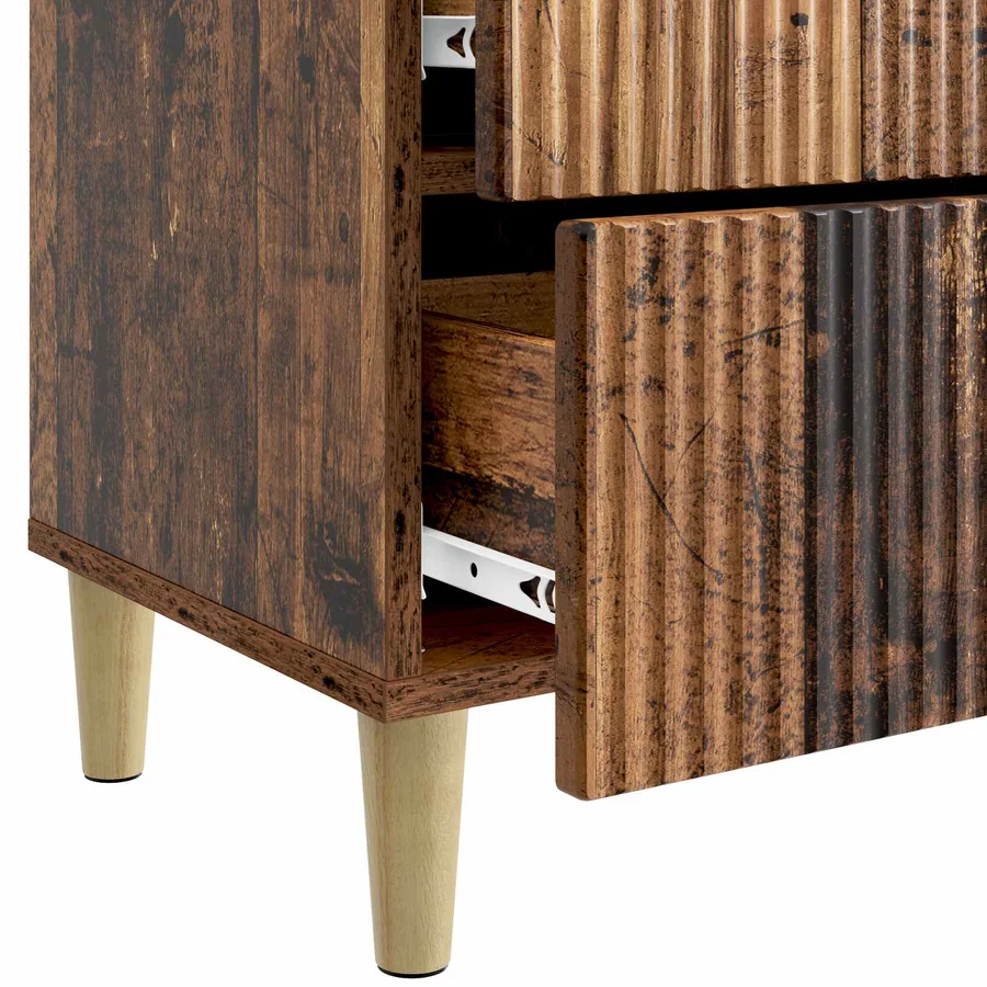 Cabinet de chevet 2 pcs Bois ancien 43 x 34,5 x 48 cm - 11