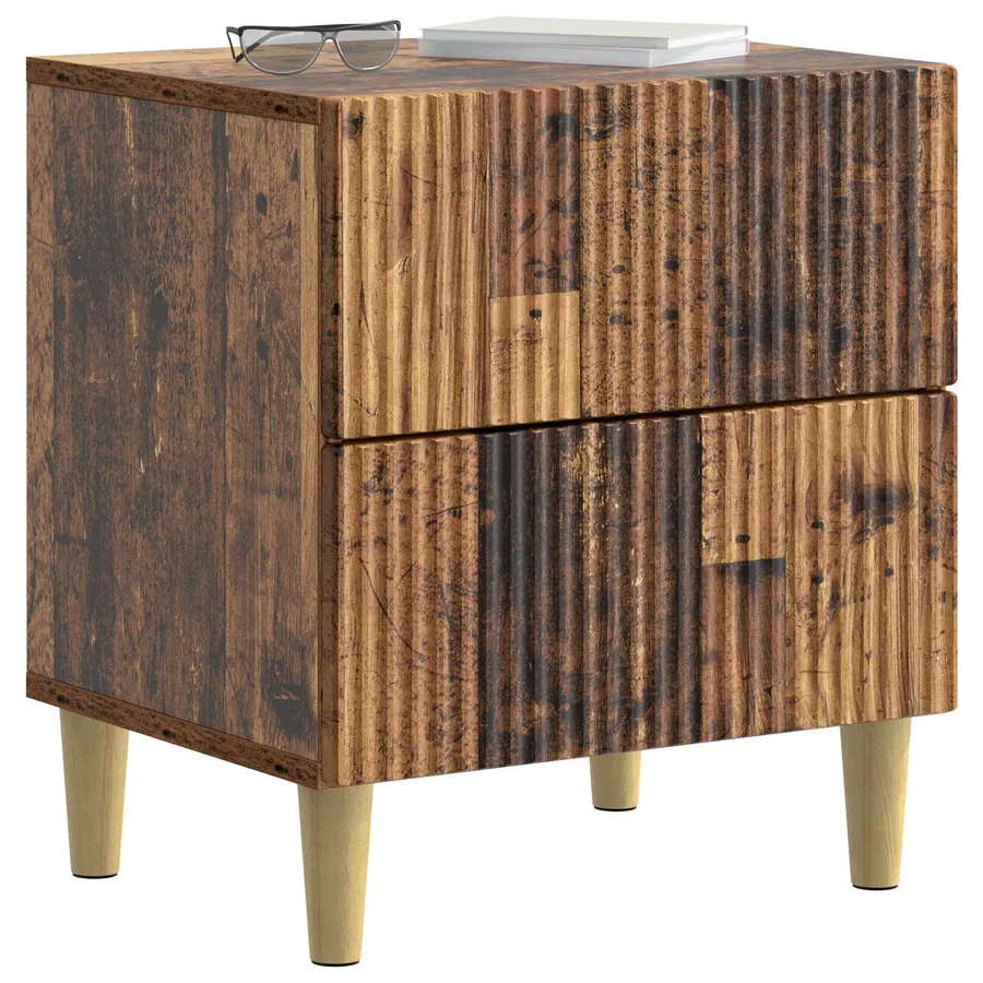 Cabinet de chevet 2 pcs Bois ancien 43 x 34,5 x 48 cm - 3