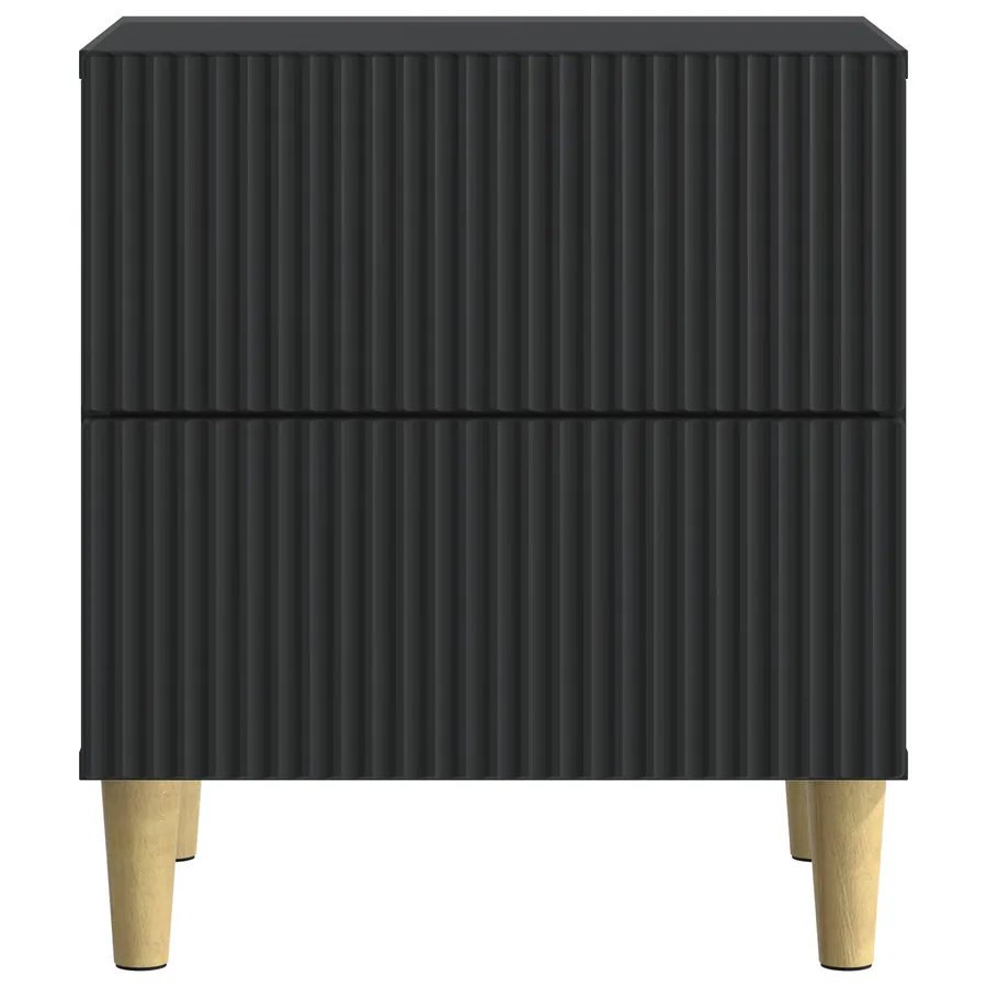 Cabinet de chevet avec tiroir 2 pcs Noir 43 x 34,5 x 48 cm - 7