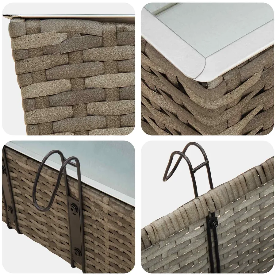 Garde-Corps 2 pcs 50 x 17 x 17 cm Métал - 8