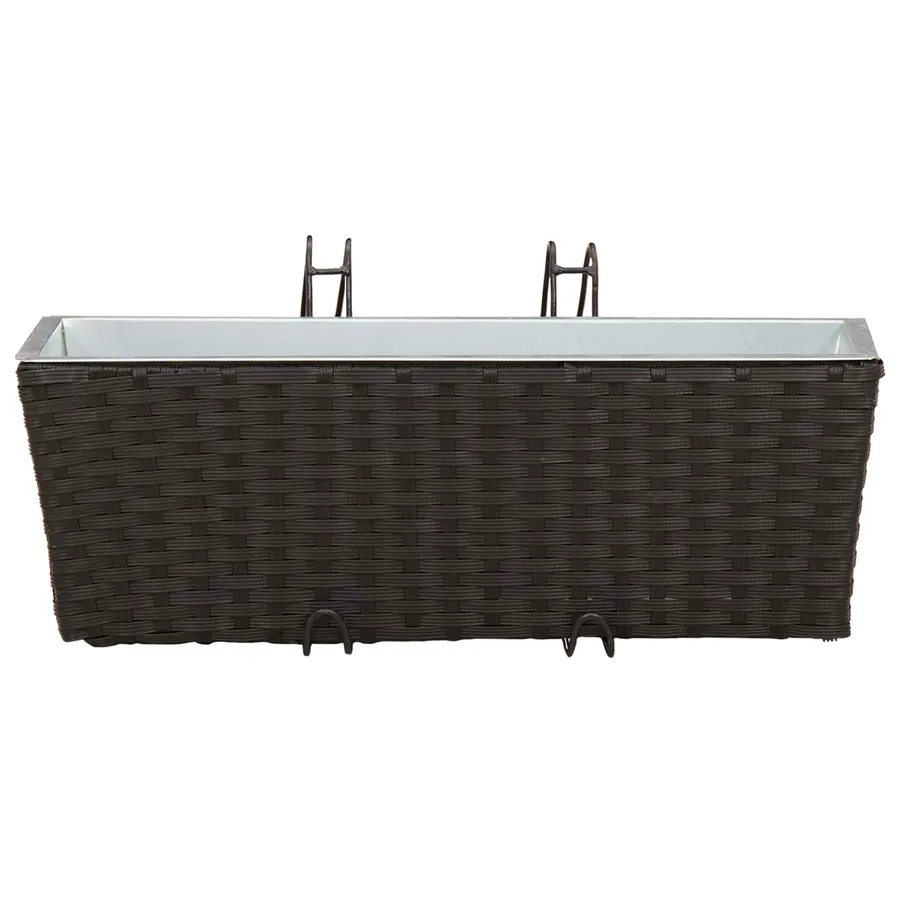 Garde-Corps 2 pcs Noir 50 x 17 x 17 cm Métал - 5