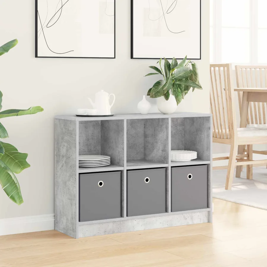 Buffet avec tiroir Gris béton 88,5 x 27,5 x 63,5 cm