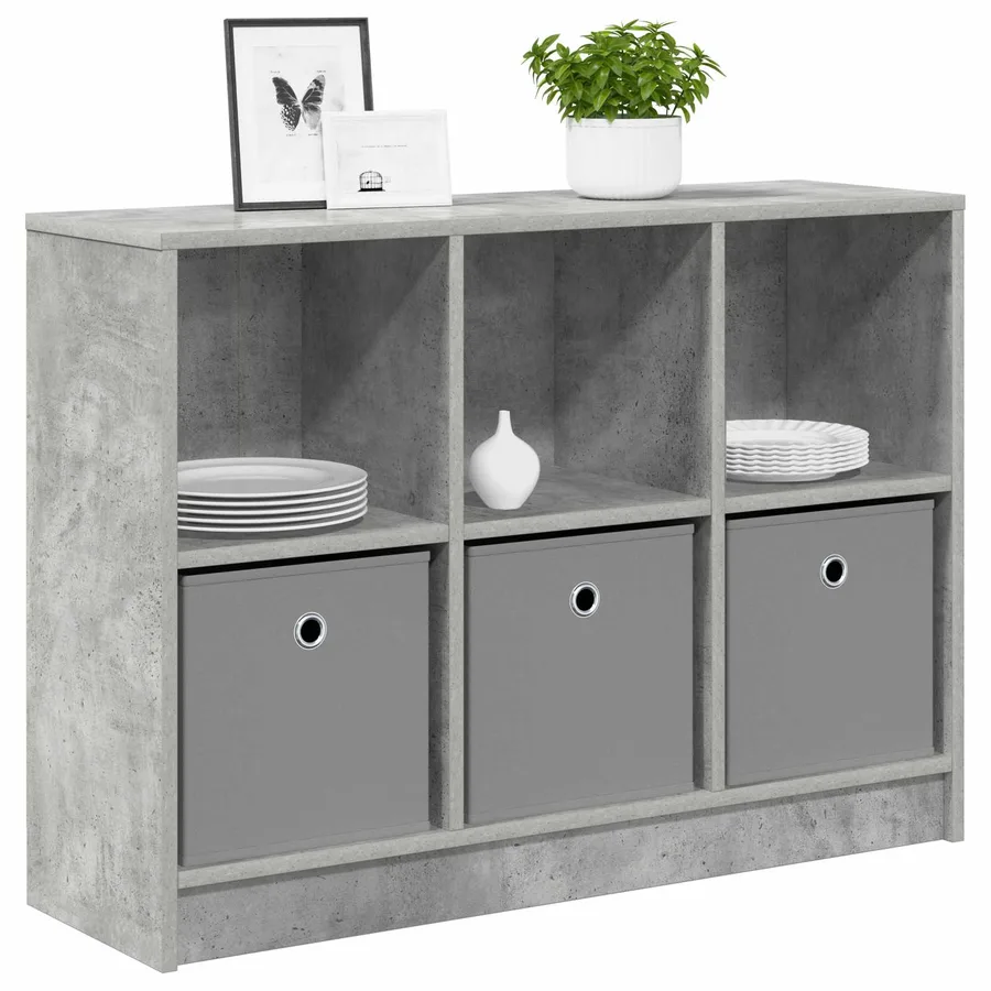 Buffet avec tiroir Gris béton 88,5 x 27,5 x 63,5 cm - 3
