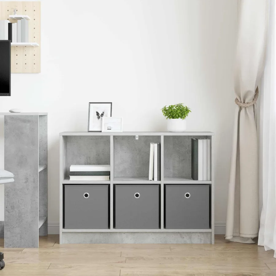 Buffet avec tiroir Gris béton 88,5 x 27,5 x 63,5 cm - 4