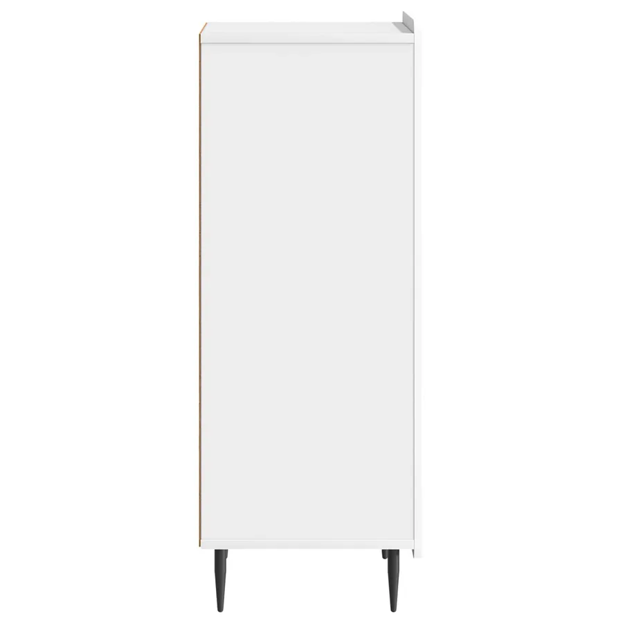 Buffet Blanc brillant 34,5 x 33 x 92 cm Bois d'ingénierie - 7