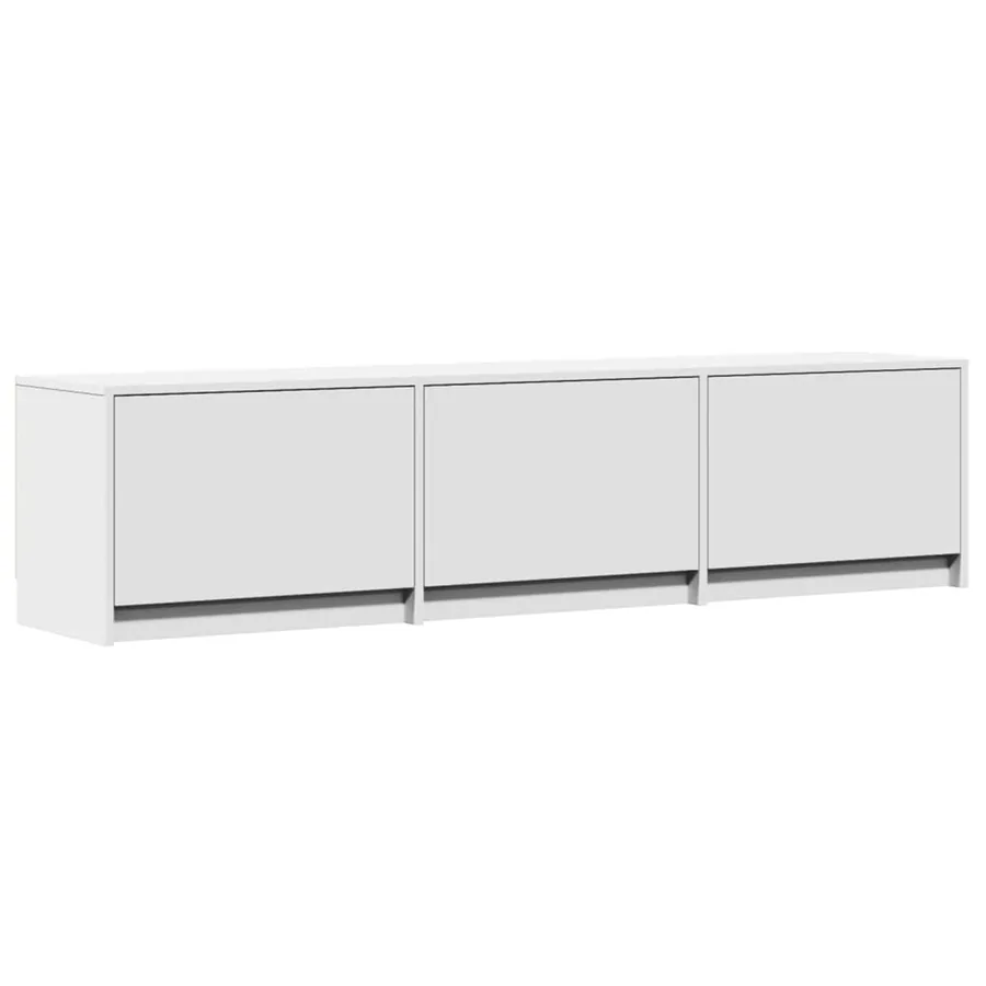 Meuble TV avec LED Blanc 165 x 34 x 40 cm Bois d'ingénierie