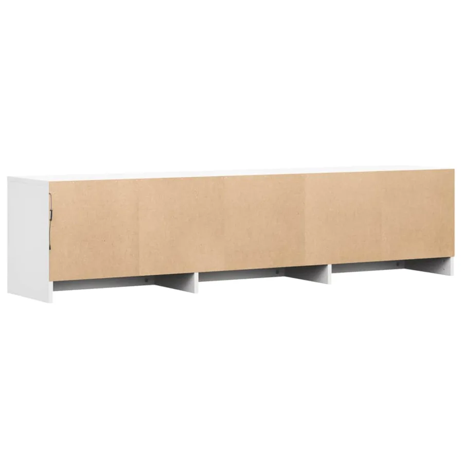 Meuble TV avec LED Blanc 165 x 34 x 40 cm Bois d'ingénierie - 7