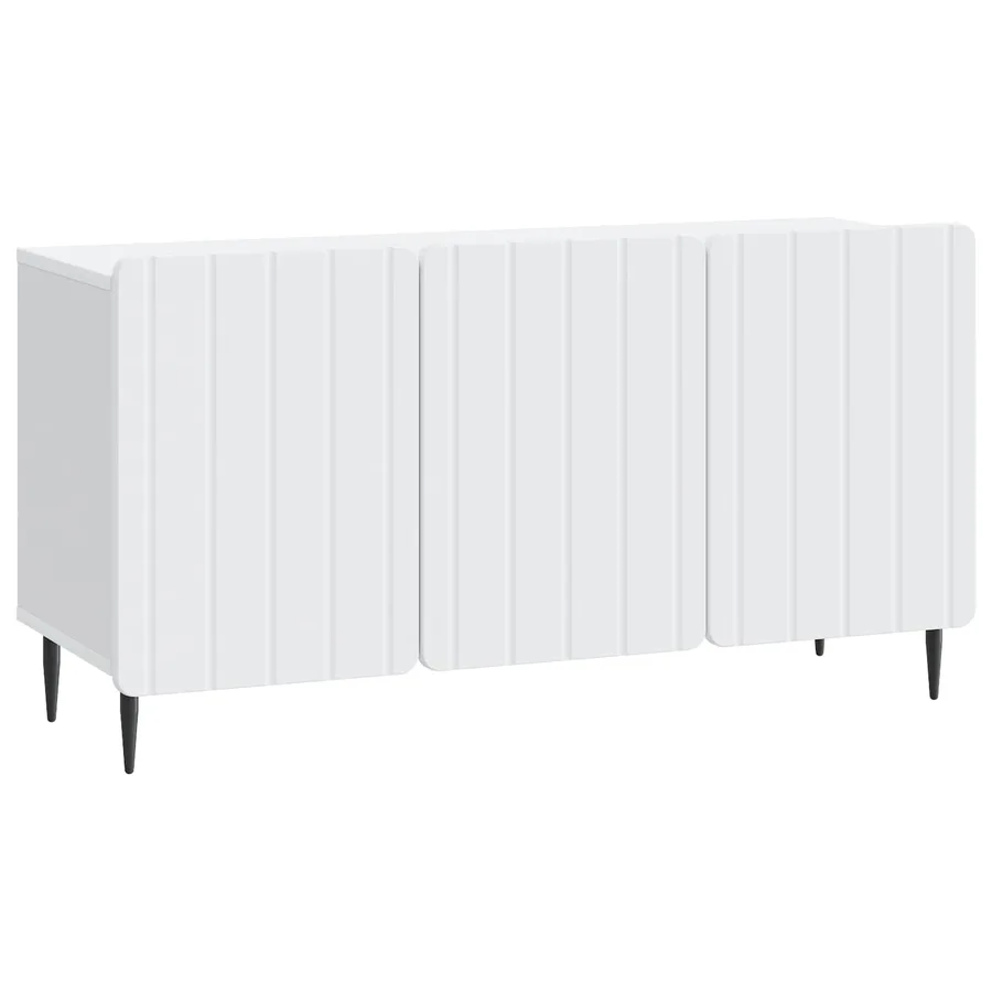 Meuble TV Blanc 99 x 34,5 x 52 cm Bois d'ingénierie - 2