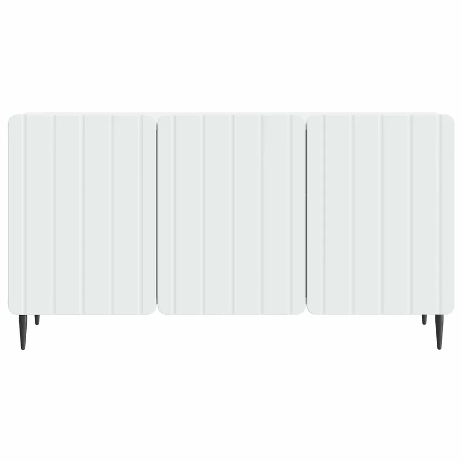 Meuble TV Blanc 99 x 34,5 x 52 cm Bois d'ingénierie - 6