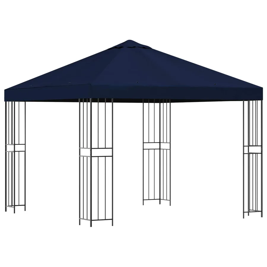 Pavillon 3 x 3 m Bleu Polyester et Acier 190 gsm - 2