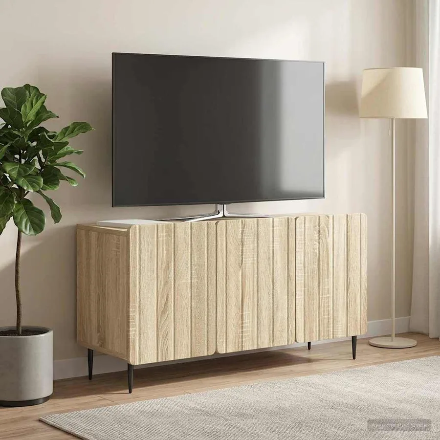Meuble TV Chêne Sonoma 99 x 34,5 x 52 cm Bois d'ingénierie - 4
