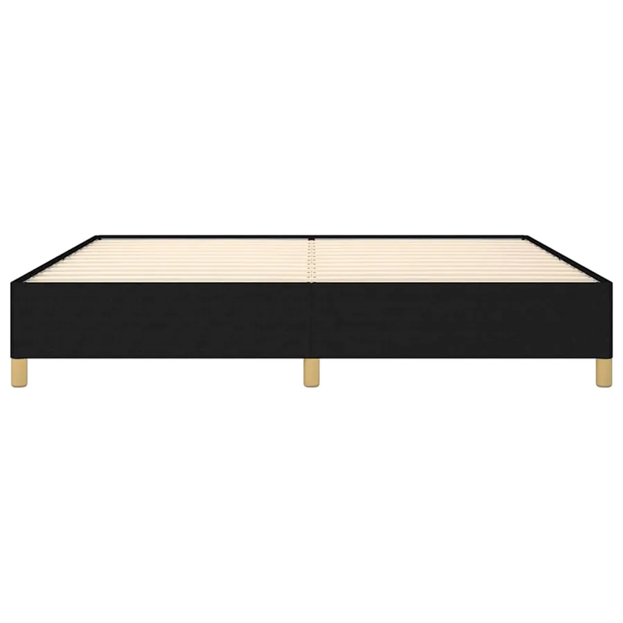 Cadre de lit sans matelas noir 200x200 cm tissu - 5