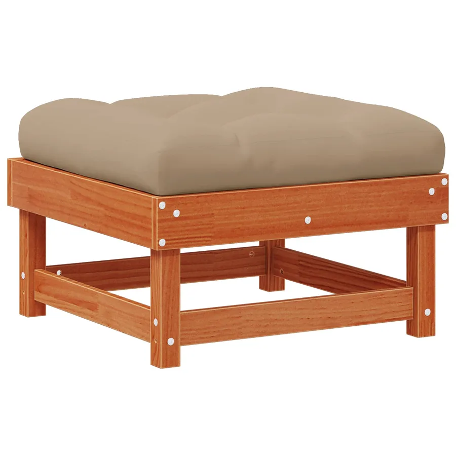 Ensemble de salon de jardin ARAKIL 8 pcs Brun cire - 6