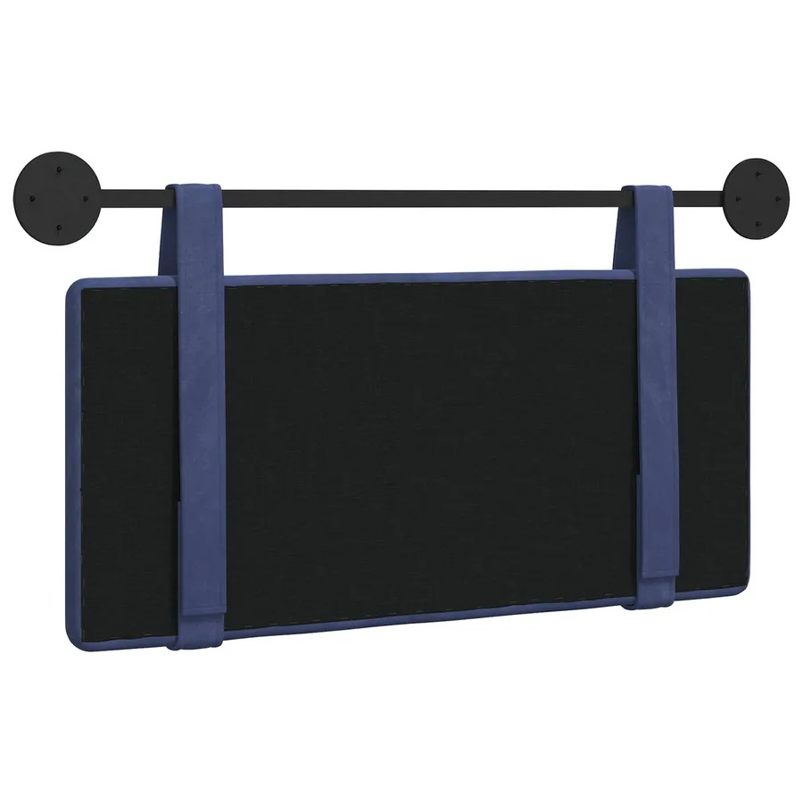 Tête de lit suspendue Bleu police Velours - 7
