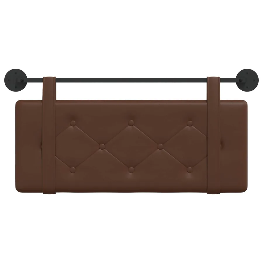 Tête de lit suspendue Marron Simili cuir - 5