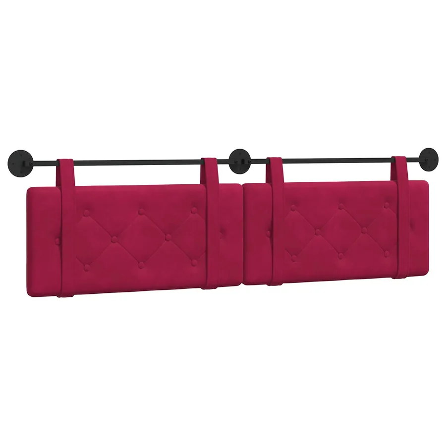 Tête de lit suspendue Bordeaux Velours - 2