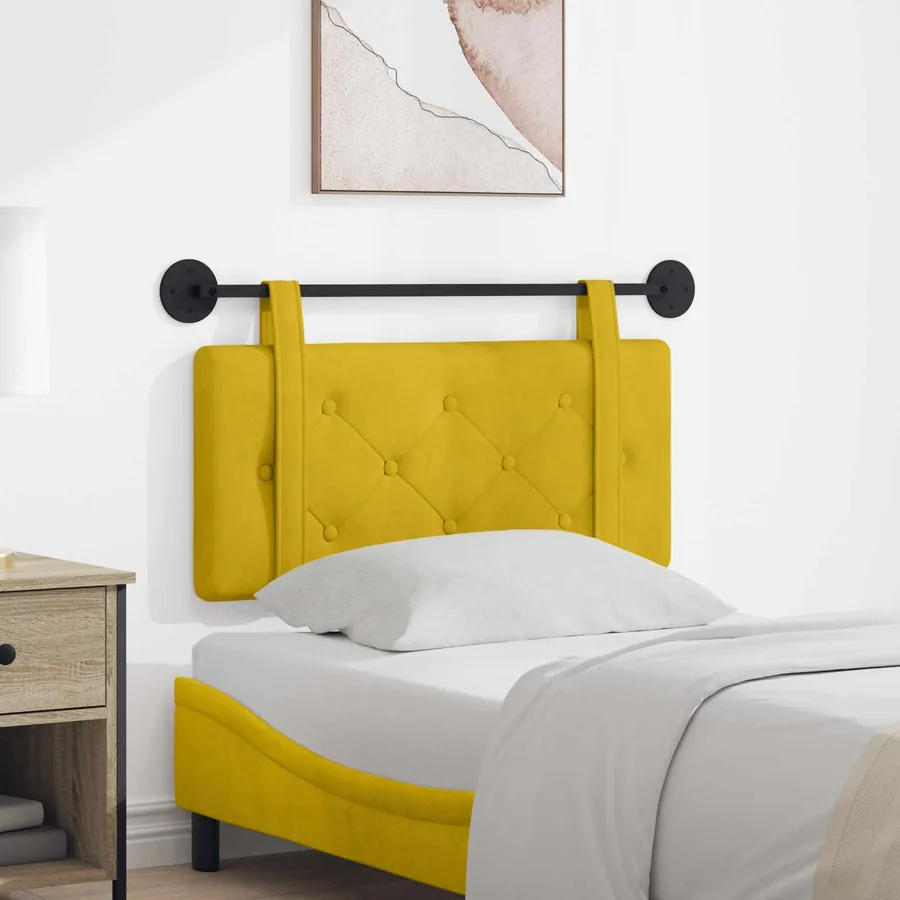 Tête de lit suspendue Jaune Velours