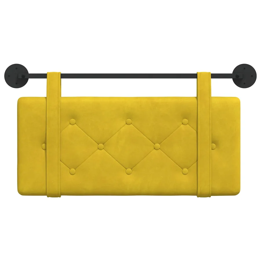 Tête de lit suspendue Jaune Velours - 5