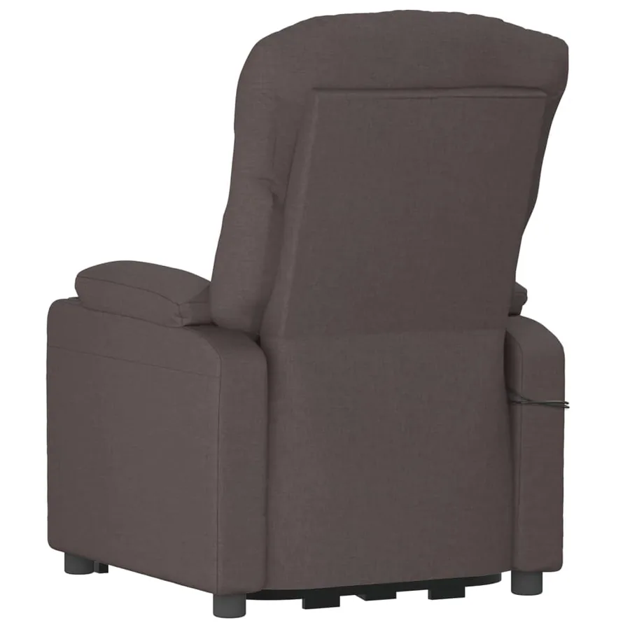 Fauteuil électrique de massage Marron foncé Tissu - 6