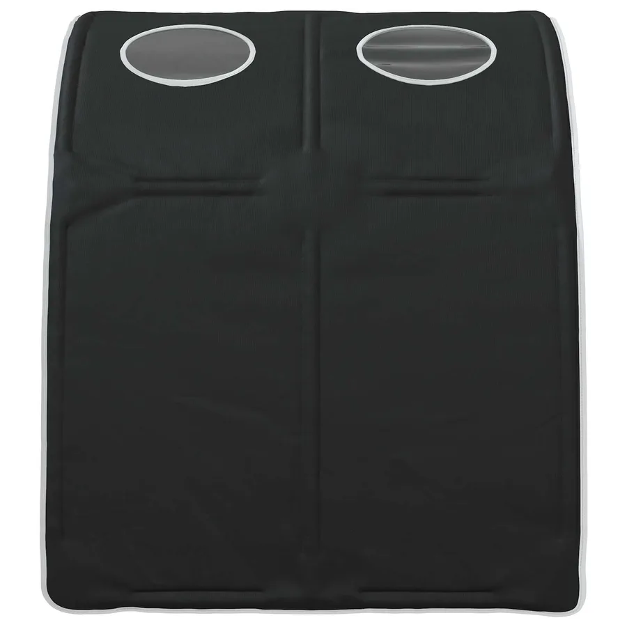 Tunnel de lit 2 pcs Noir 211 x 67,5 x 2 cm Polyester - 7
