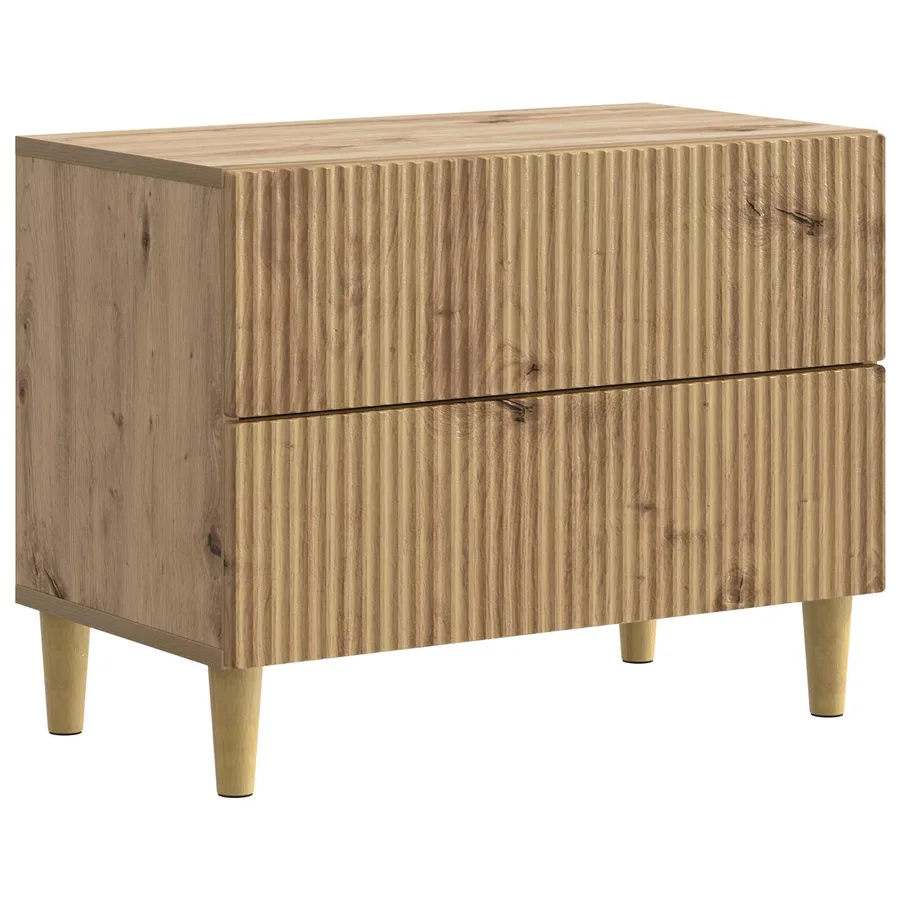 Cabinet de chevet Chêne artisanal 62 x 34,5 x 48 cm - 2