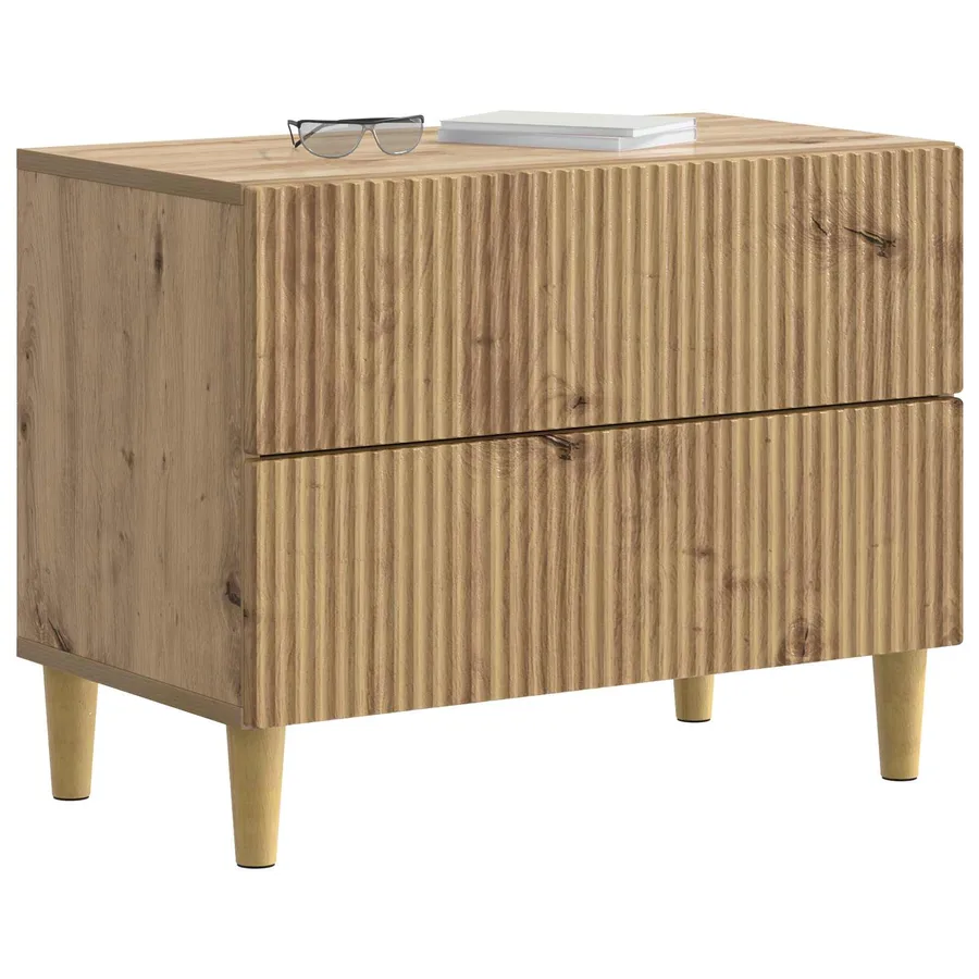 Cabinet de chevet Chêne artisanal 62 x 34,5 x 48 cm - 3