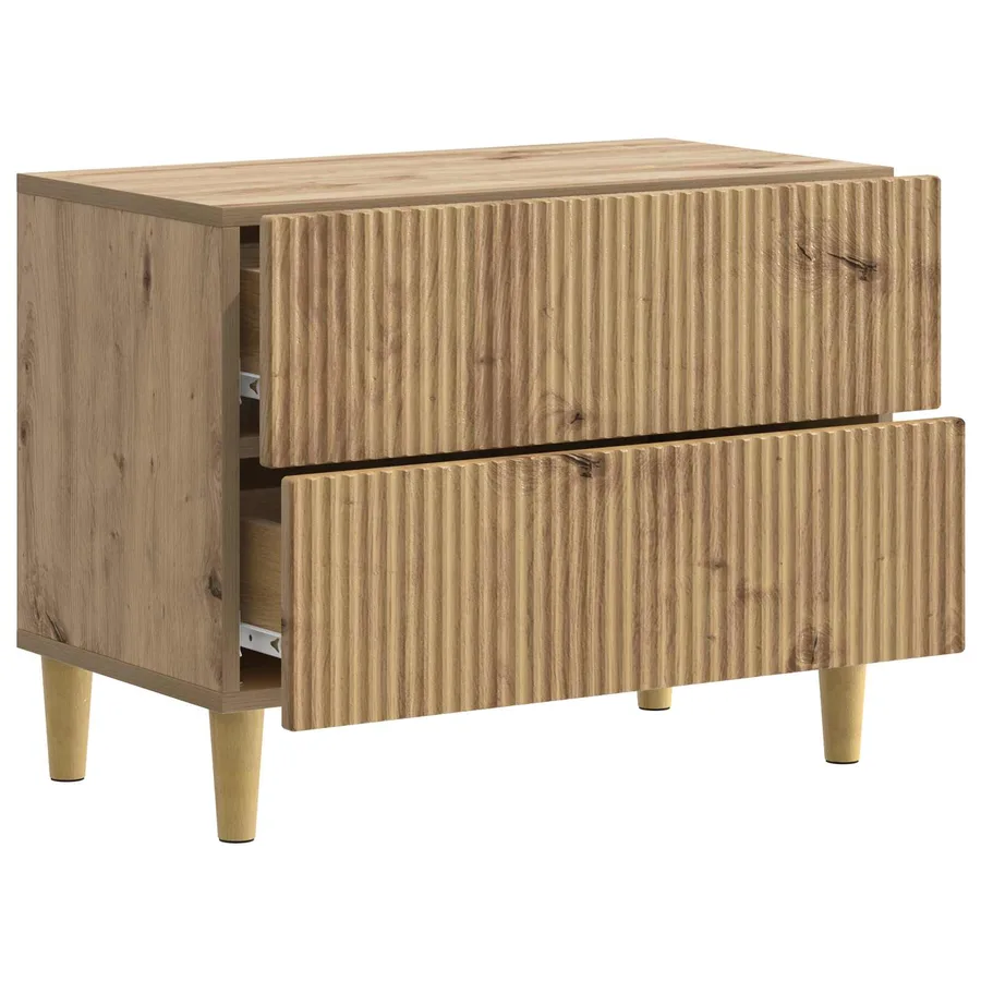 Cabinet de chevet Chêne artisanal 62 x 34,5 x 48 cm - 4