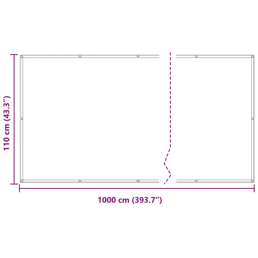 Écran de balcon Sable 110 x 1000 cm Tissu Oxford - 7