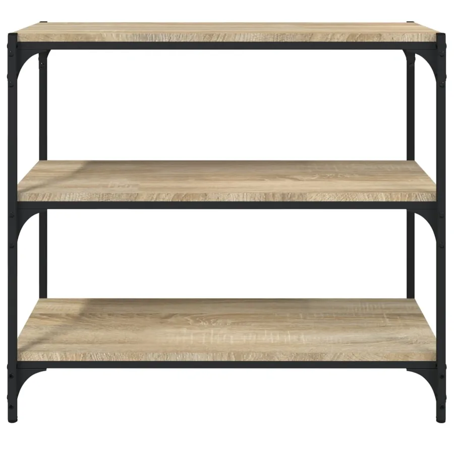 Bibliothèque Chêne Sonoma 80x33x70,5 cm Bois d'ingénierie acier - 5
